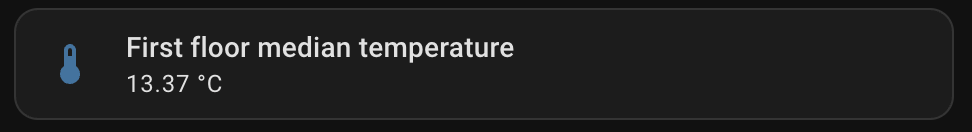 Screenshot of template sensor